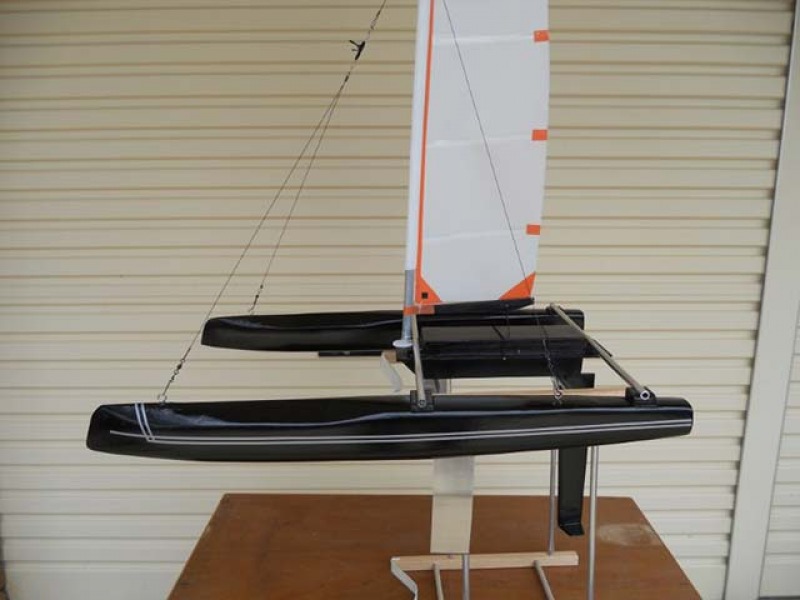declerks black catamaran model yacht, Location: Australia