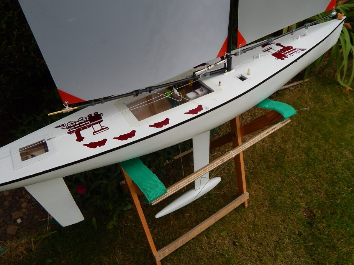 John Goodyear's skinny Racing Sparrow RC Yacht