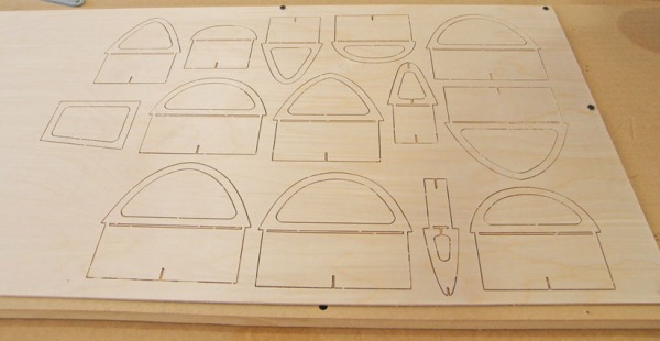 Laser cut bulkheads reading for shipping