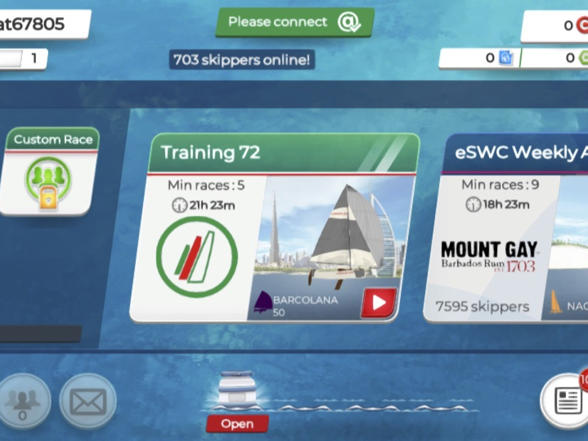 Screenshot of Virtual Regatta interface